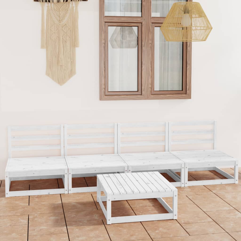 vidaXL 5-tlg. Garten-Lounge-Set Massivholz Kiefer
