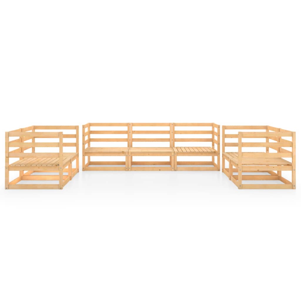 vidaXL 7-tlg. Garten-Lounge-Set Massivholz Kiefer