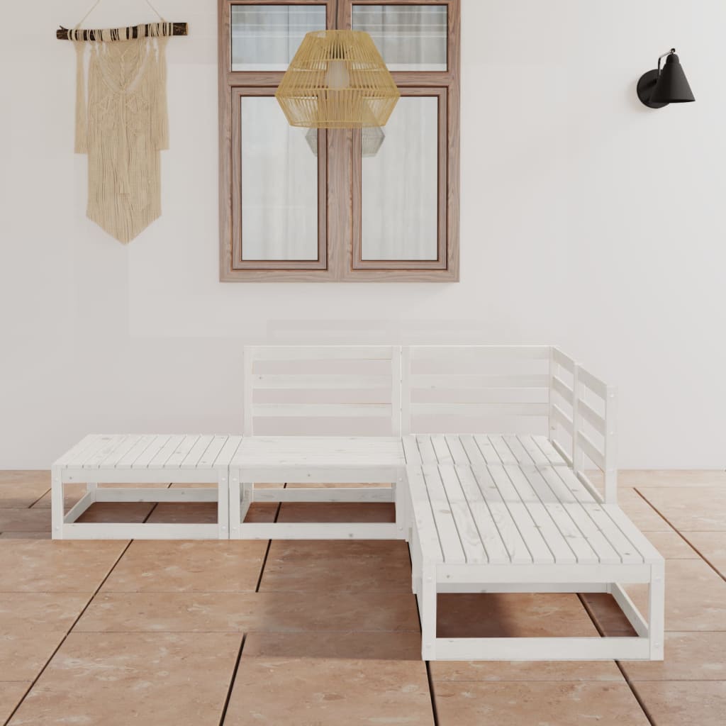 vidaXL 5-tlg. Garten-Lounge-Set Massivholz Kiefer