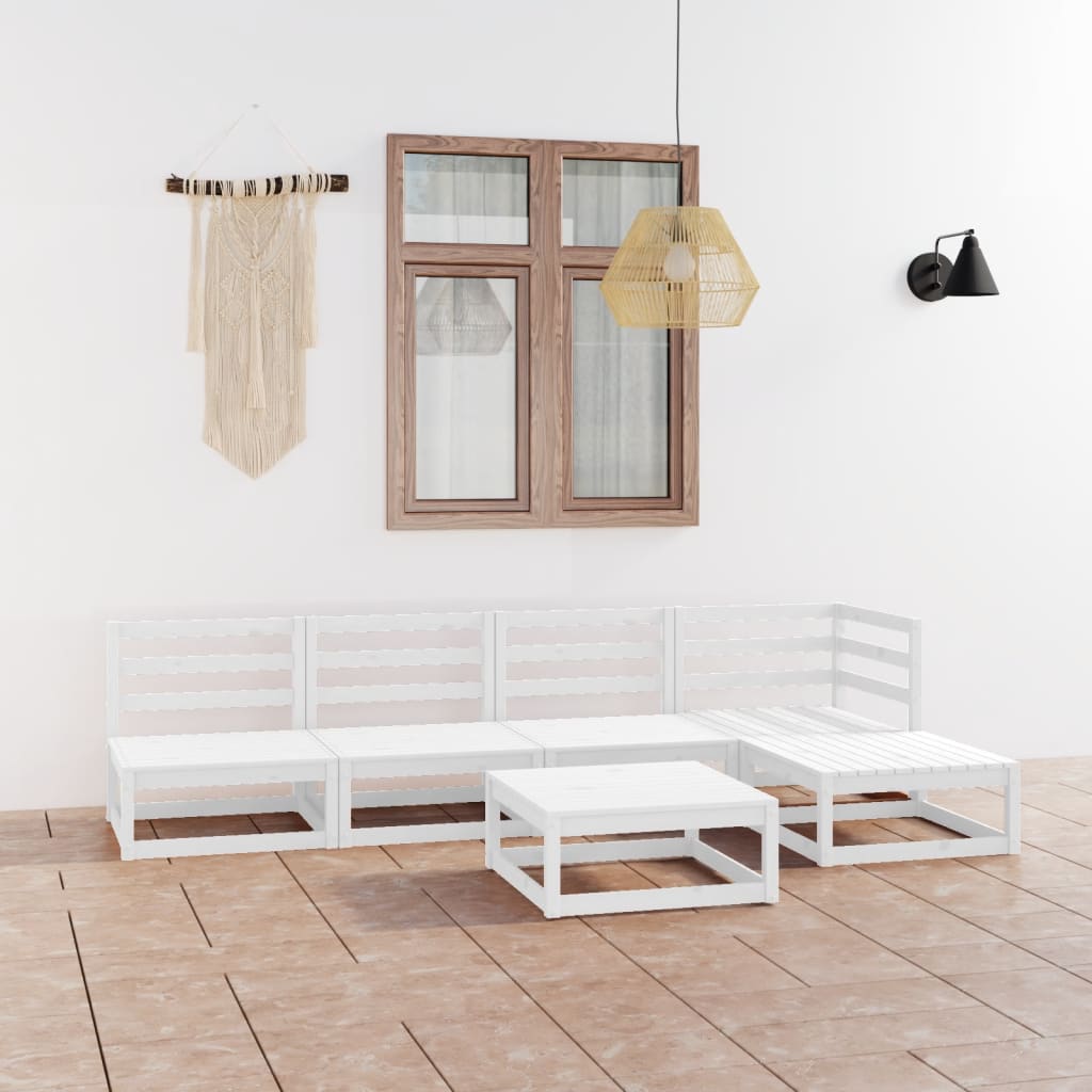 vidaXL 6-tlg. Garten-Lounge-Set Massivholz Kiefer
