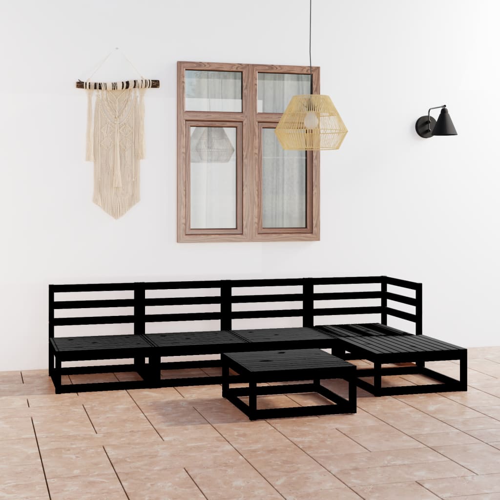 vidaXL 6-tlg. Garten-Lounge-Set Massivholz Kiefer