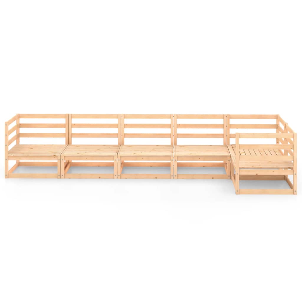 vidaXL 6-tlg. Garten-Lounge-Set Massivholz Kiefer