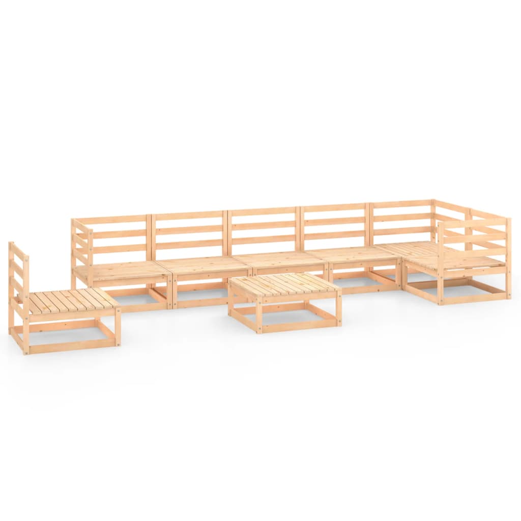 vidaXL 8-tlg. Garten-Lounge-Set Massivholz Kiefer