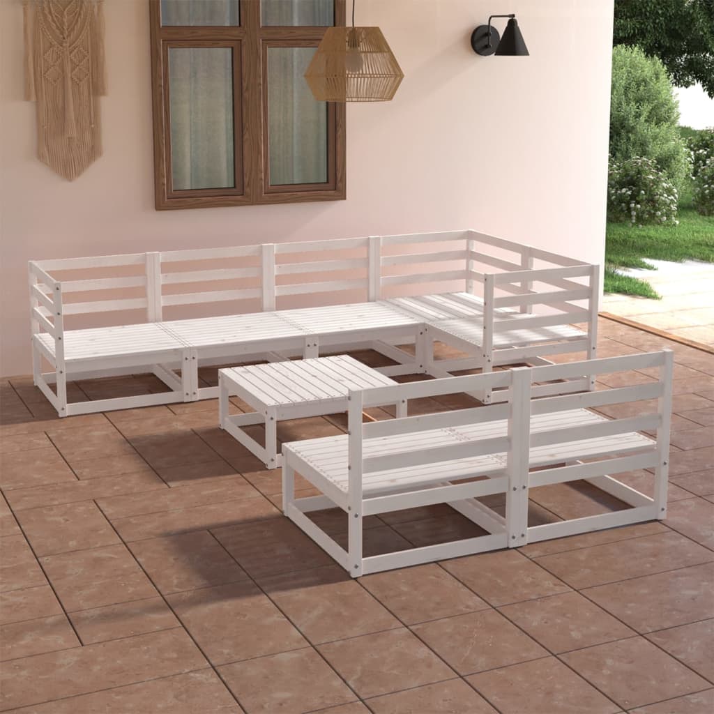 vidaXL 8-tlg. Garten-Lounge-Set Massivholz Kiefer