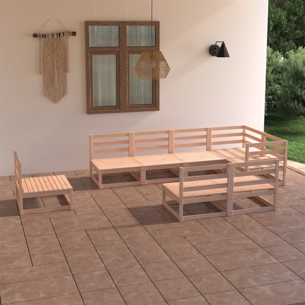 vidaXL 8-tlg. Garten-Lounge-Set Massivholz Kiefer