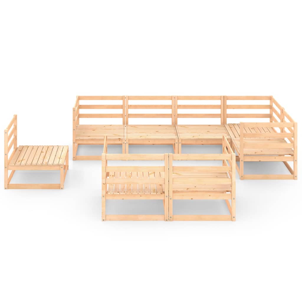 vidaXL 8-tlg. Garten-Lounge-Set Massivholz Kiefer