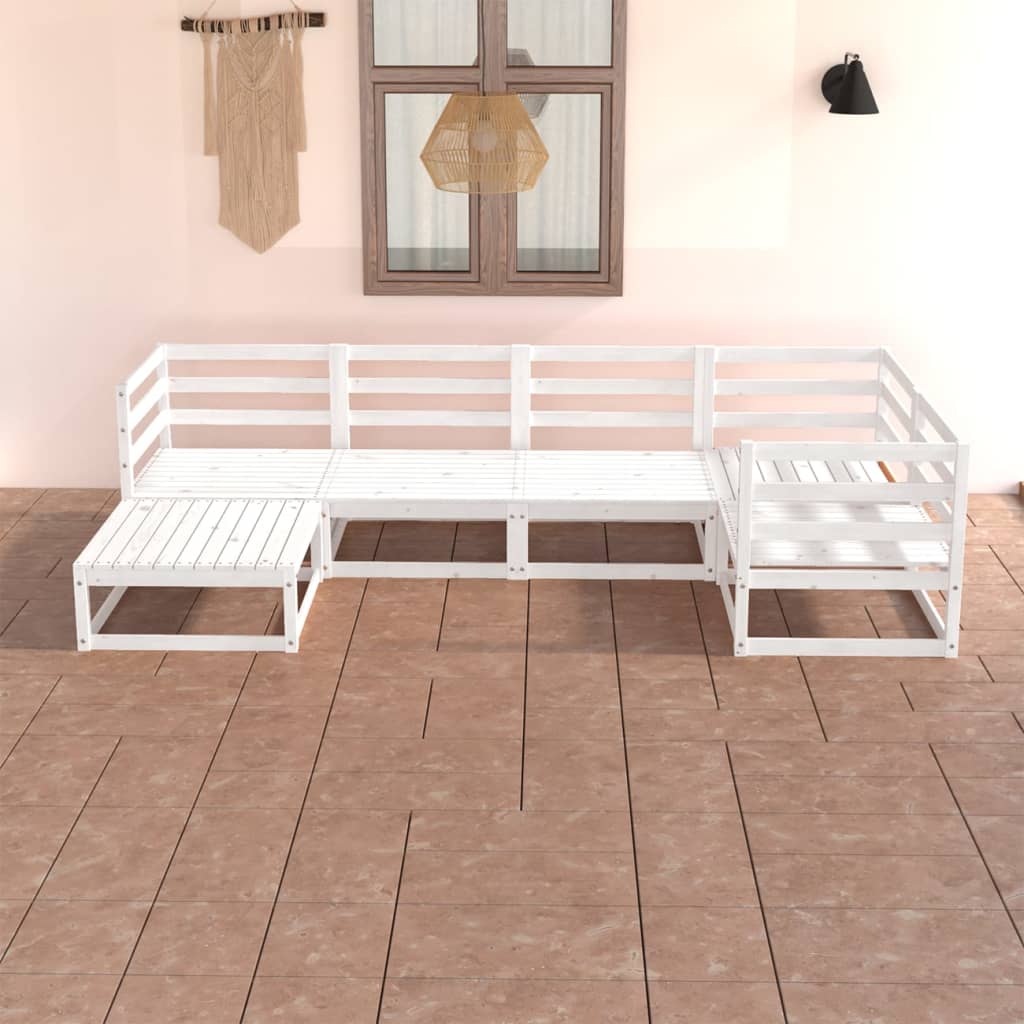 vidaXL 6-tlg. Garten-Lounge-Set Massivholz Kiefer