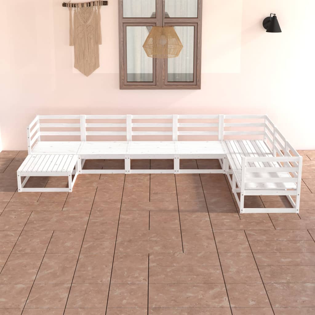 vidaXL 7-tlg. Garten-Lounge-Set Massivholz Kiefer
