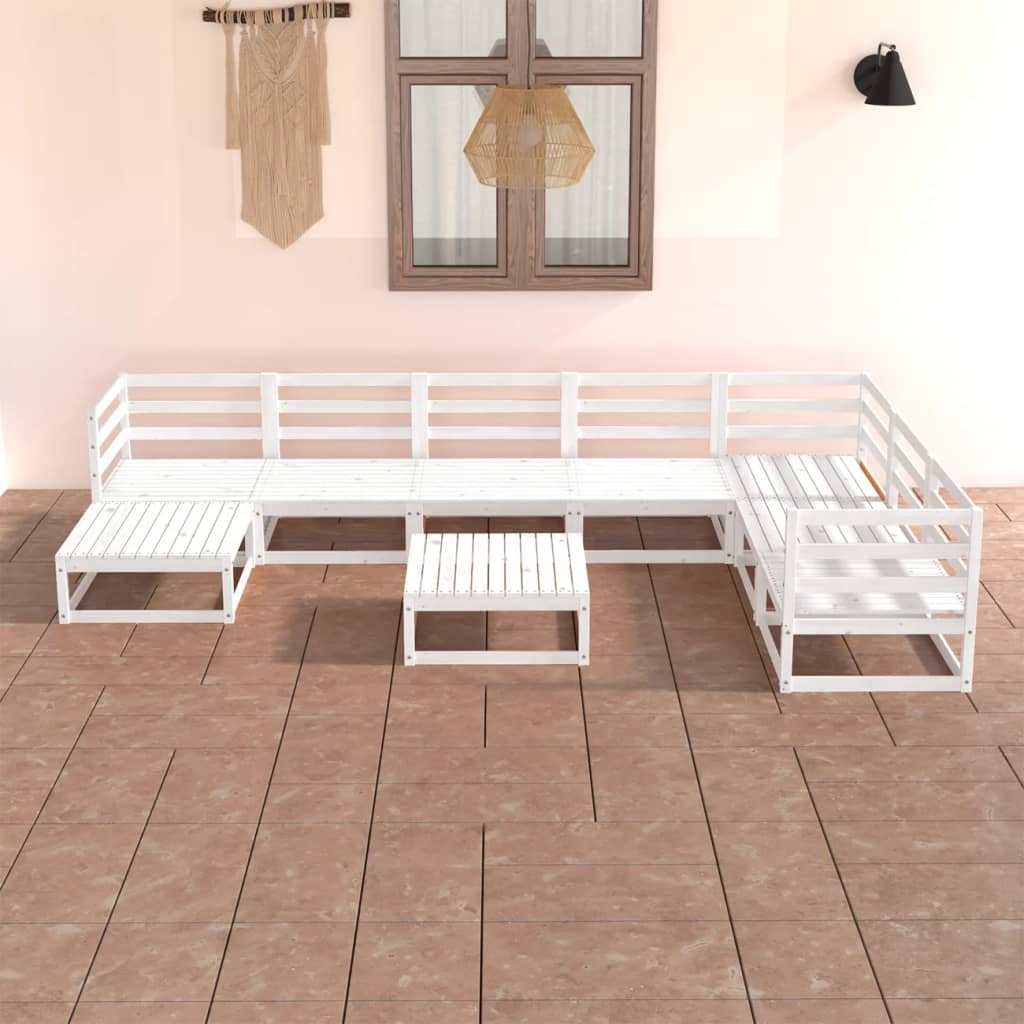 vidaXL 8-tlg. Garten-Lounge-Set Massivholz Kiefer