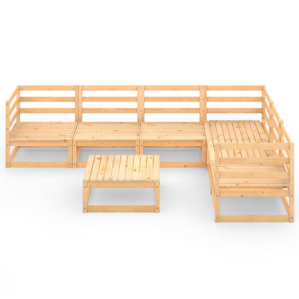 vidaXL 7-tlg. Garten-Lounge-Set Massivholz Kiefer