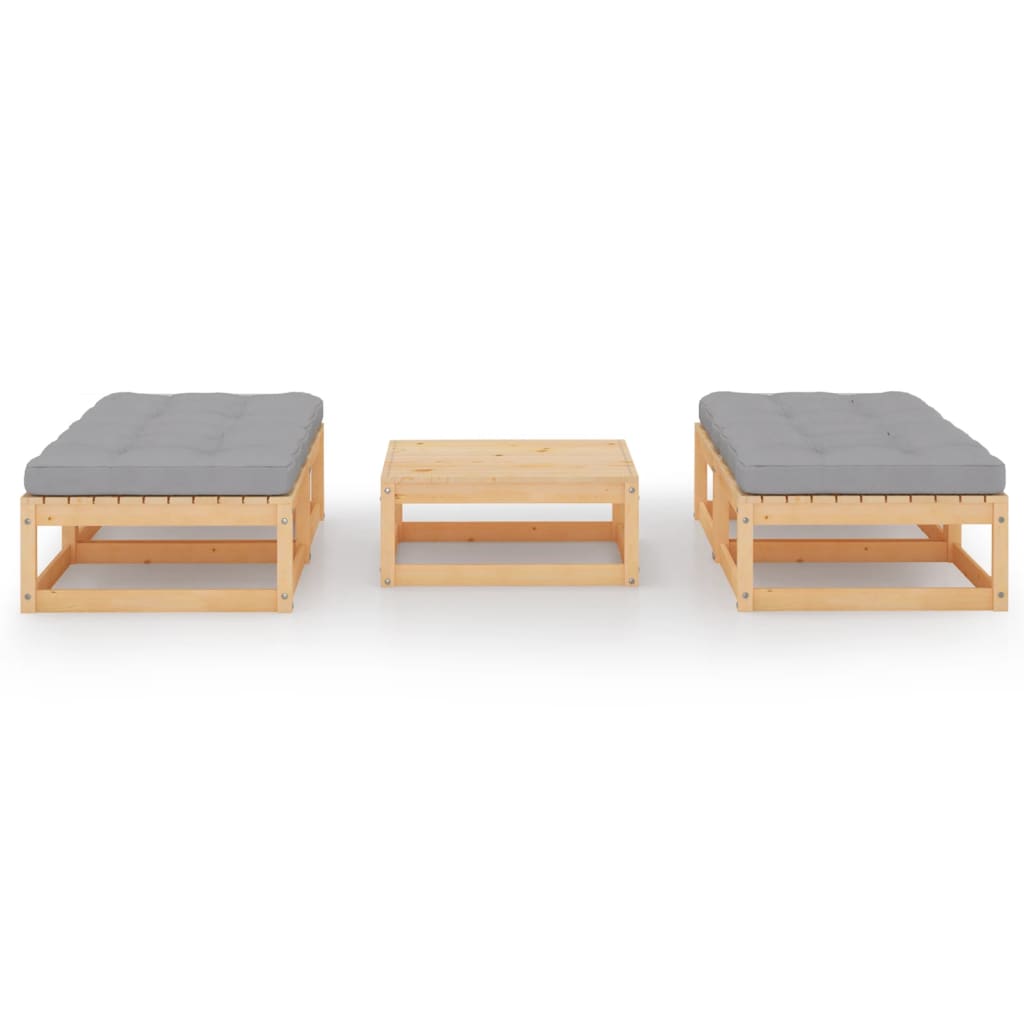 vidaXL 5-tlg. Garten-Lounge-Set mit Kissen Kiefer Massivholz
