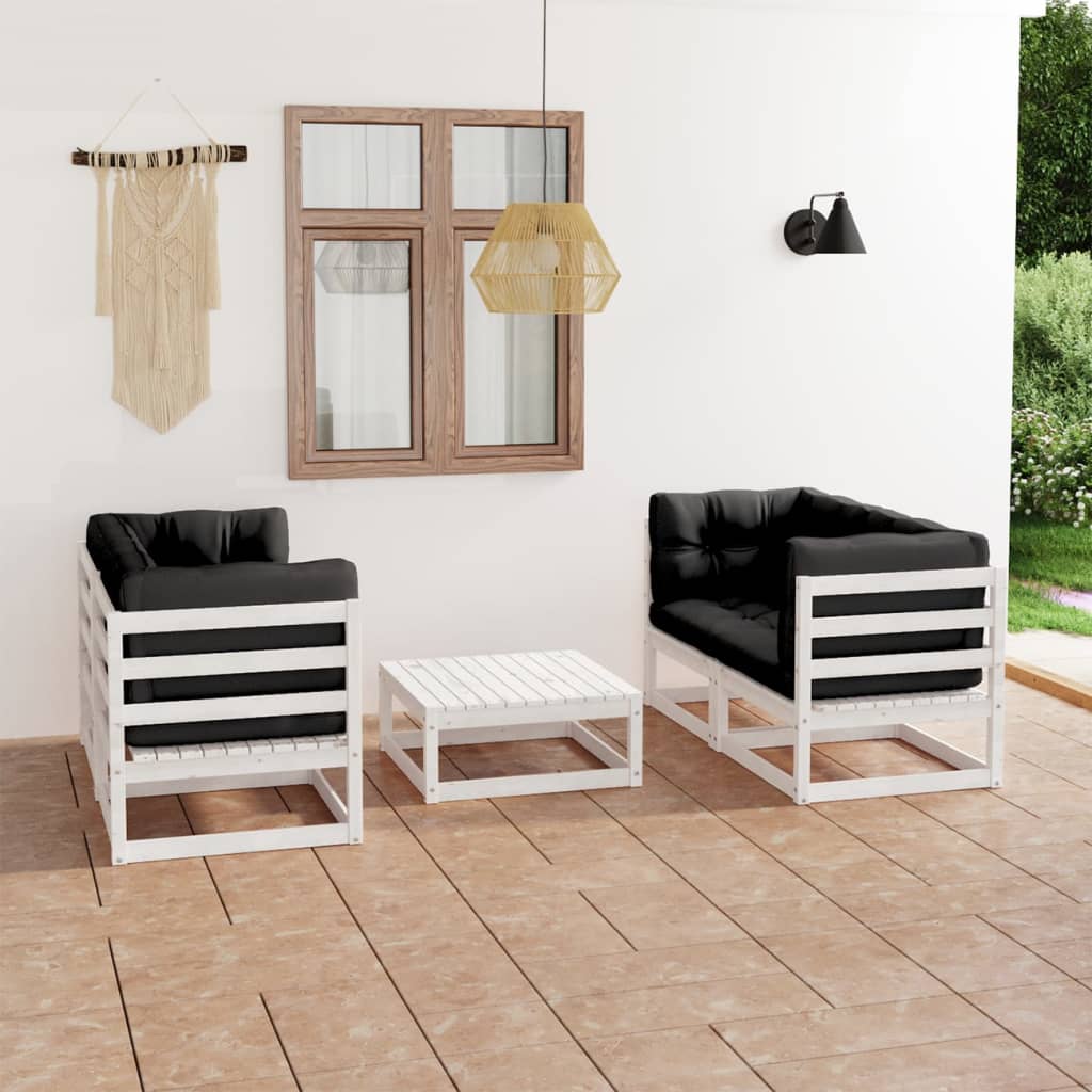 vidaXL 5-tlg. Garten-Lounge-Set Massivholz Kiefer