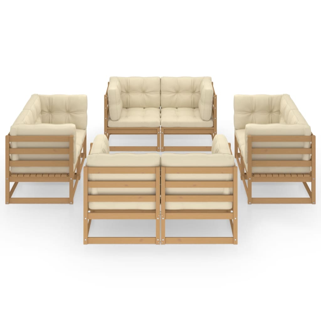 vidaXL 8-tlg. Garten-Lounge-Set Massivholz Kiefer