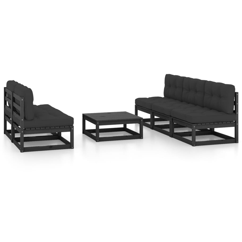vidaXL 6-tlg. Garten-Lounge-Set Massivholz Kiefer