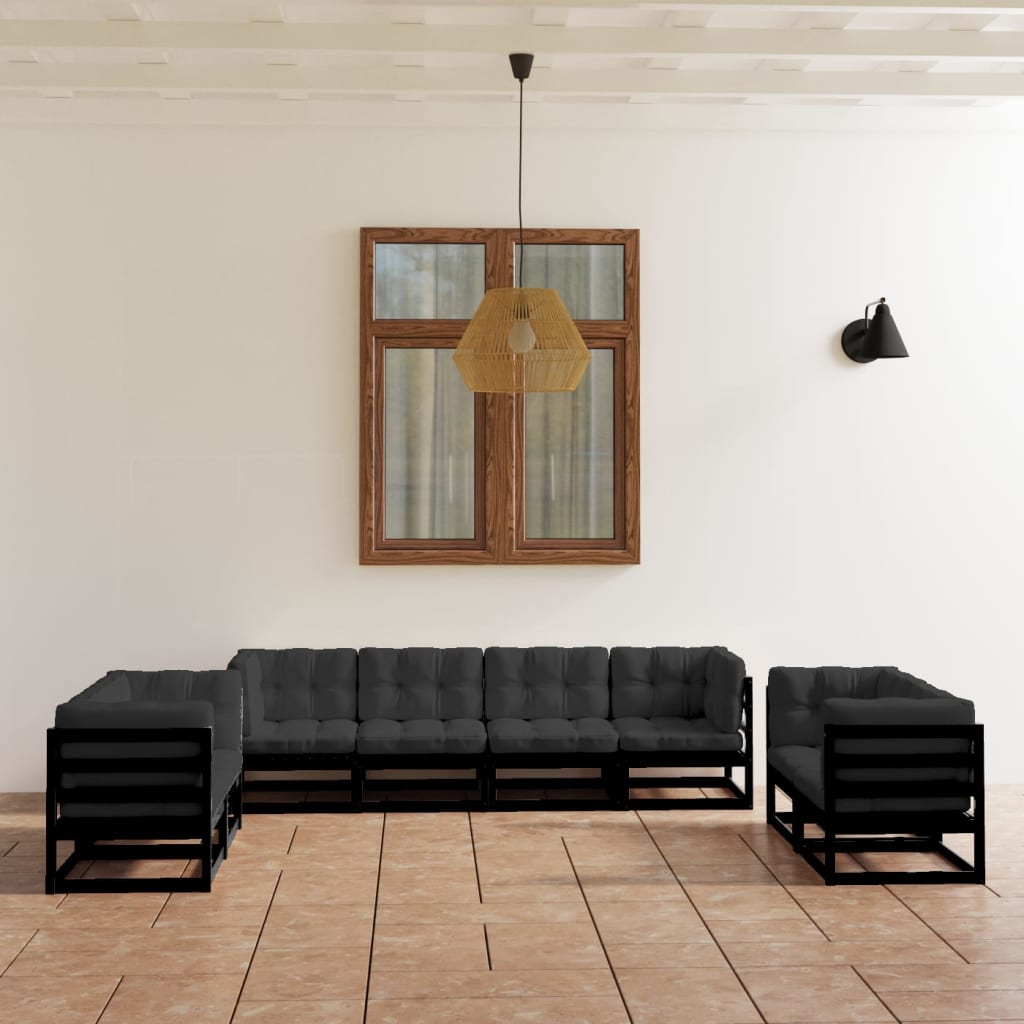 vidaXL 8-tlg. Garten-Lounge-Set Massivholz Kiefer