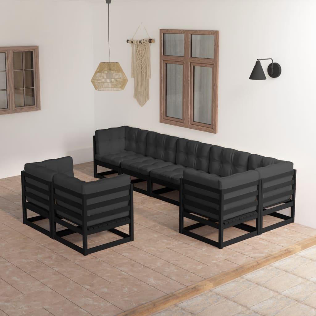 vidaXL 8-tlg. Garten-Lounge-Set Massivholz Kiefer