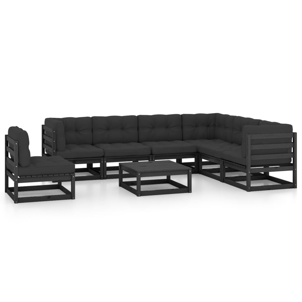 vidaXL 8-tlg. Garten-Lounge-Set Honigbraun Massivholz Kiefer