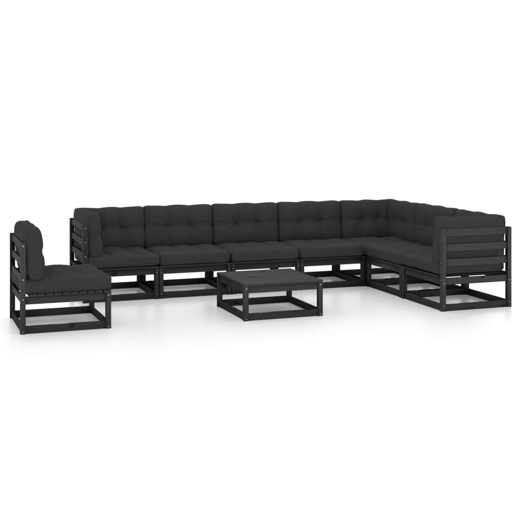 vidaXL 9-tlg. Garten-Lounge-Set Honigbraun Massivholz Kiefer