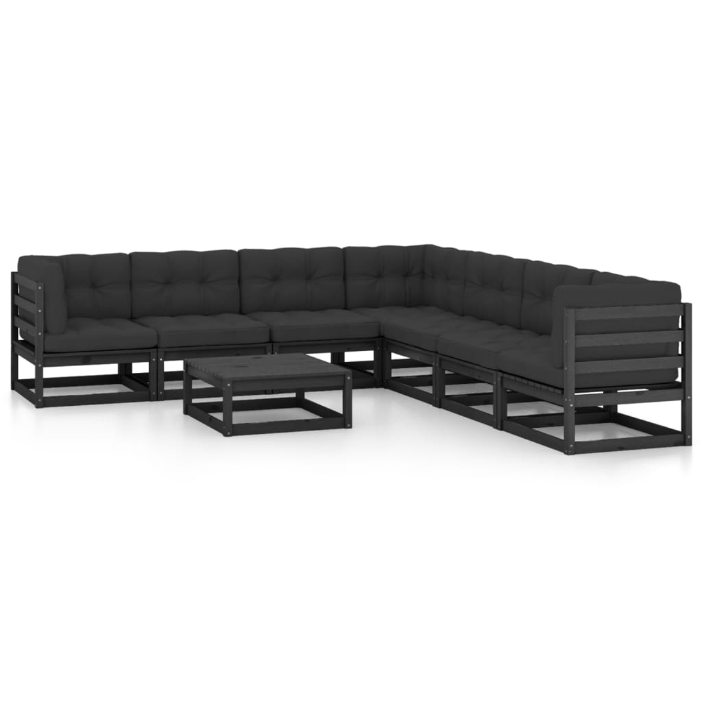 vidaXL 8-tlg. Garten-Lounge-Set Massivholz Kiefer