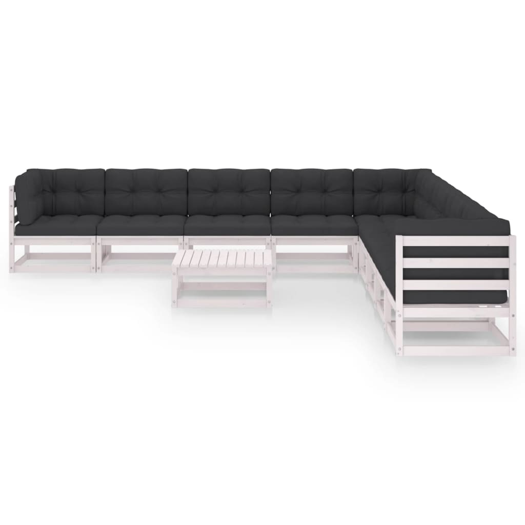 vidaXL 10-tlg. Garten-Lounge-Set Honigbraun Massivholz Kiefer