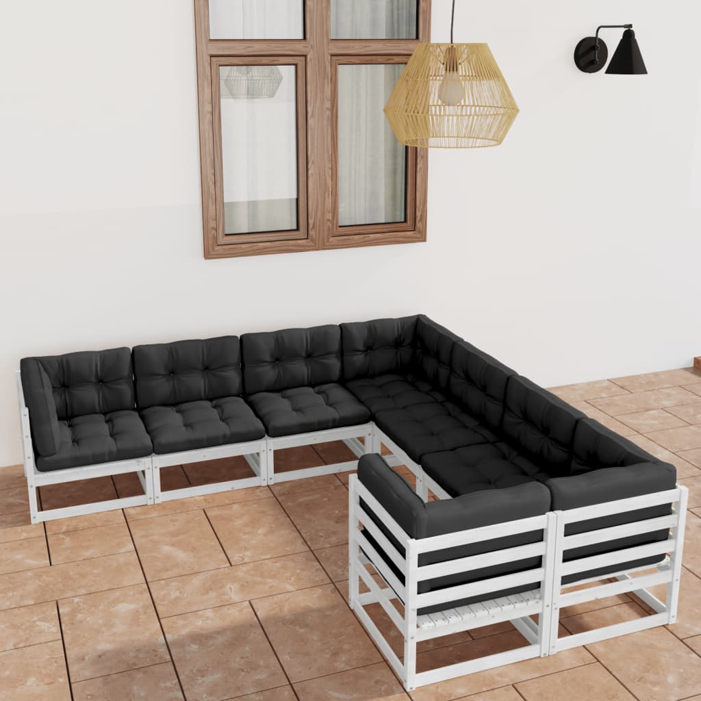 vidaXL 8-tlg. Garten-Lounge-Set Massivholz Kiefer
