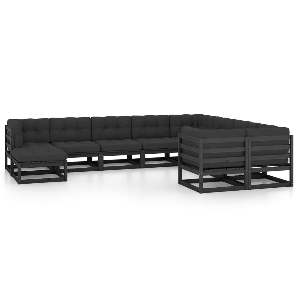 vidaXL 10-tlg. Garten-Lounge-Set Massivholz Kiefer