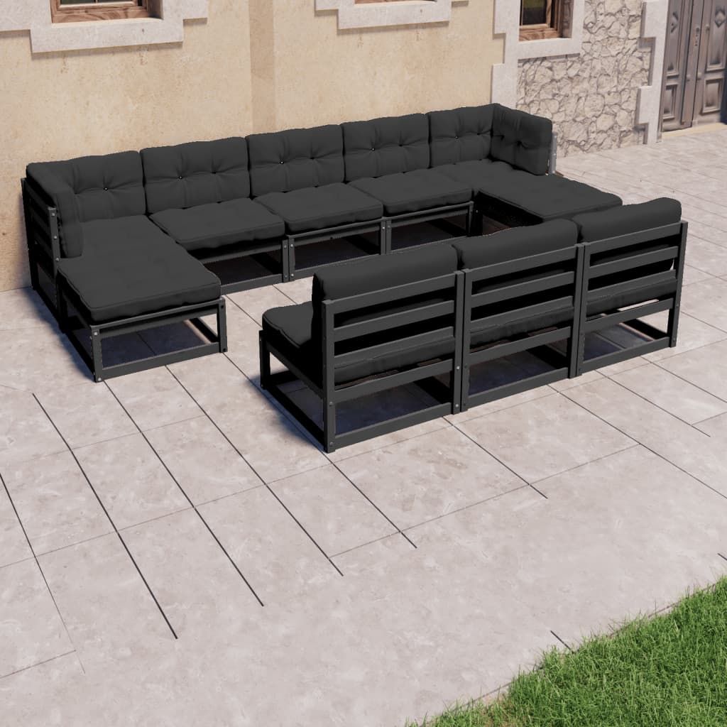 vidaXL 8-tlg. Garten-Lounge-Set mit Kissen Massivholz Kiefer