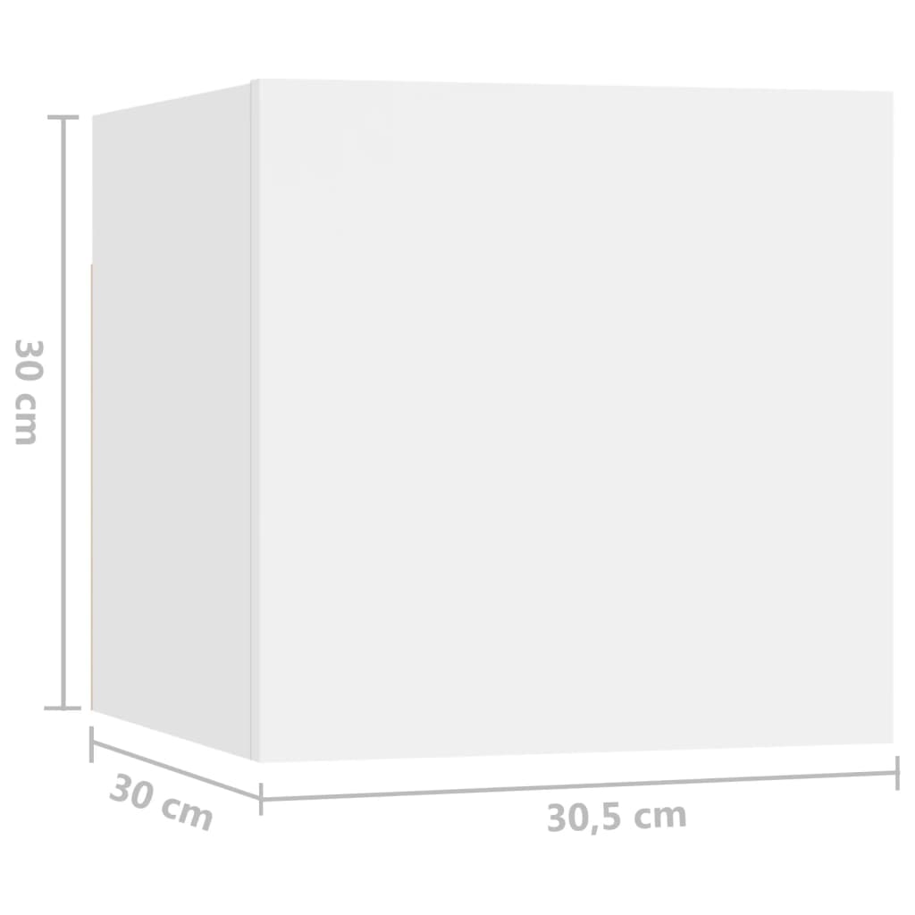 vidaXL 7-tlg. TV-Schrank-Set Weiß Holzwerkstoff