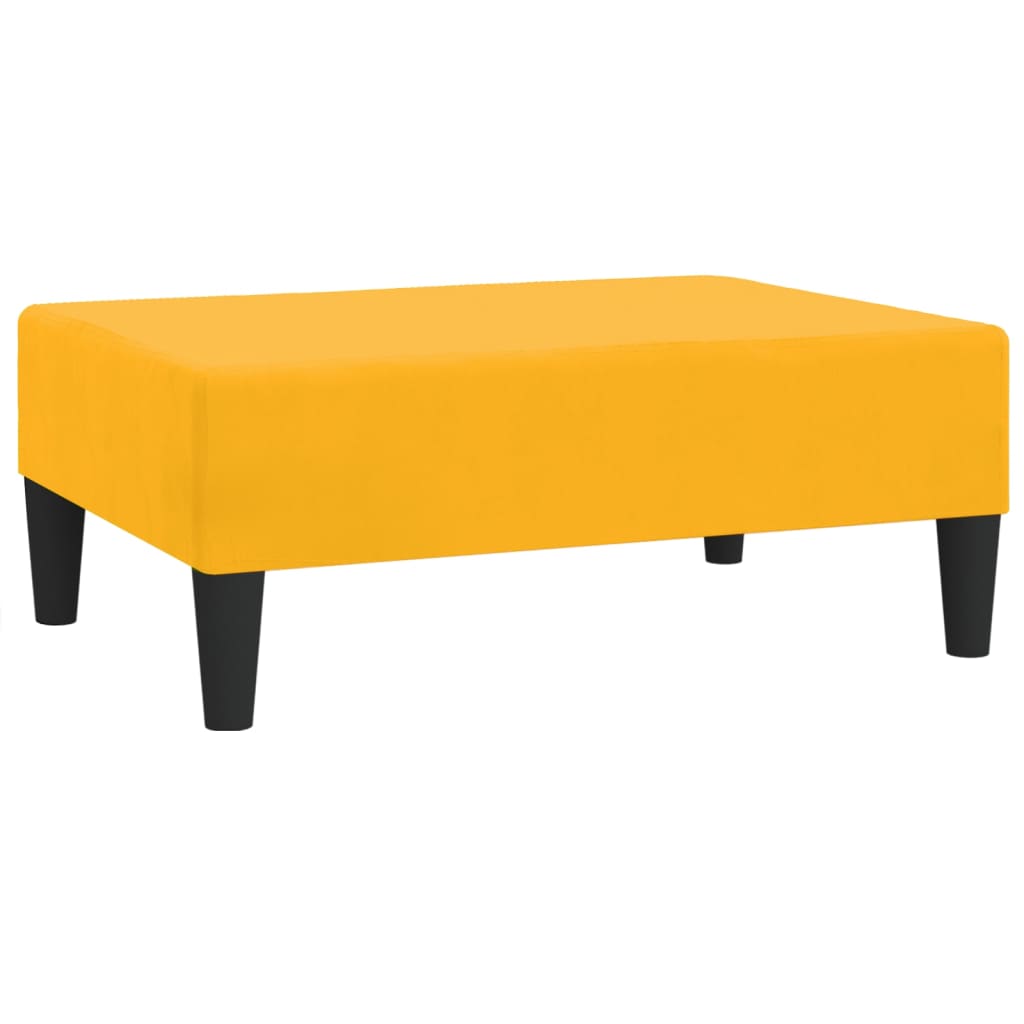 vidaXL Schlafsofa 2-Sitzer mit Hocker Gelb Samt