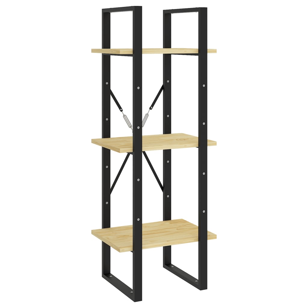 vidaXL Bücherregal 5 Fächer 40x30x175 cm Massivholz Kiefer