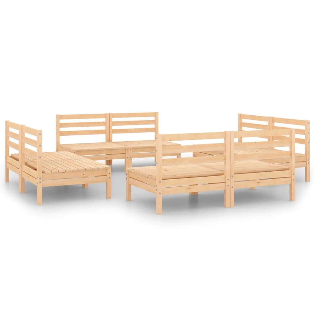vidaXL 8-tlg. Garten-Lounge-Set Massivholz Kiefer