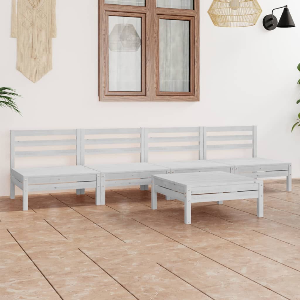 vidaXL 5-tlg. Garten-Lounge-Set Kiefer Massivholz