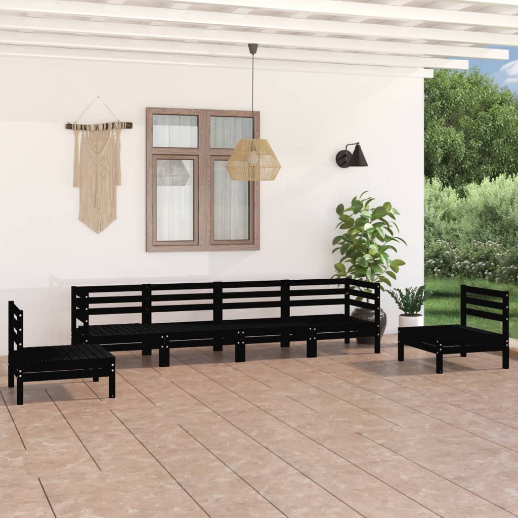 vidaXL 6-tlg. Garten-Lounge-Set Kiefer Massivholz