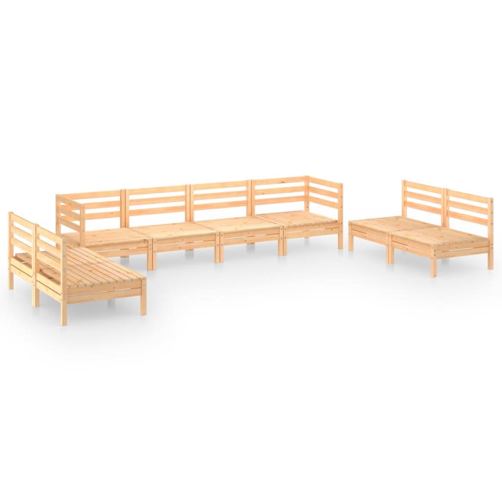 vidaXL 8-tlg. Garten-Lounge-Set Massivholz Kiefer