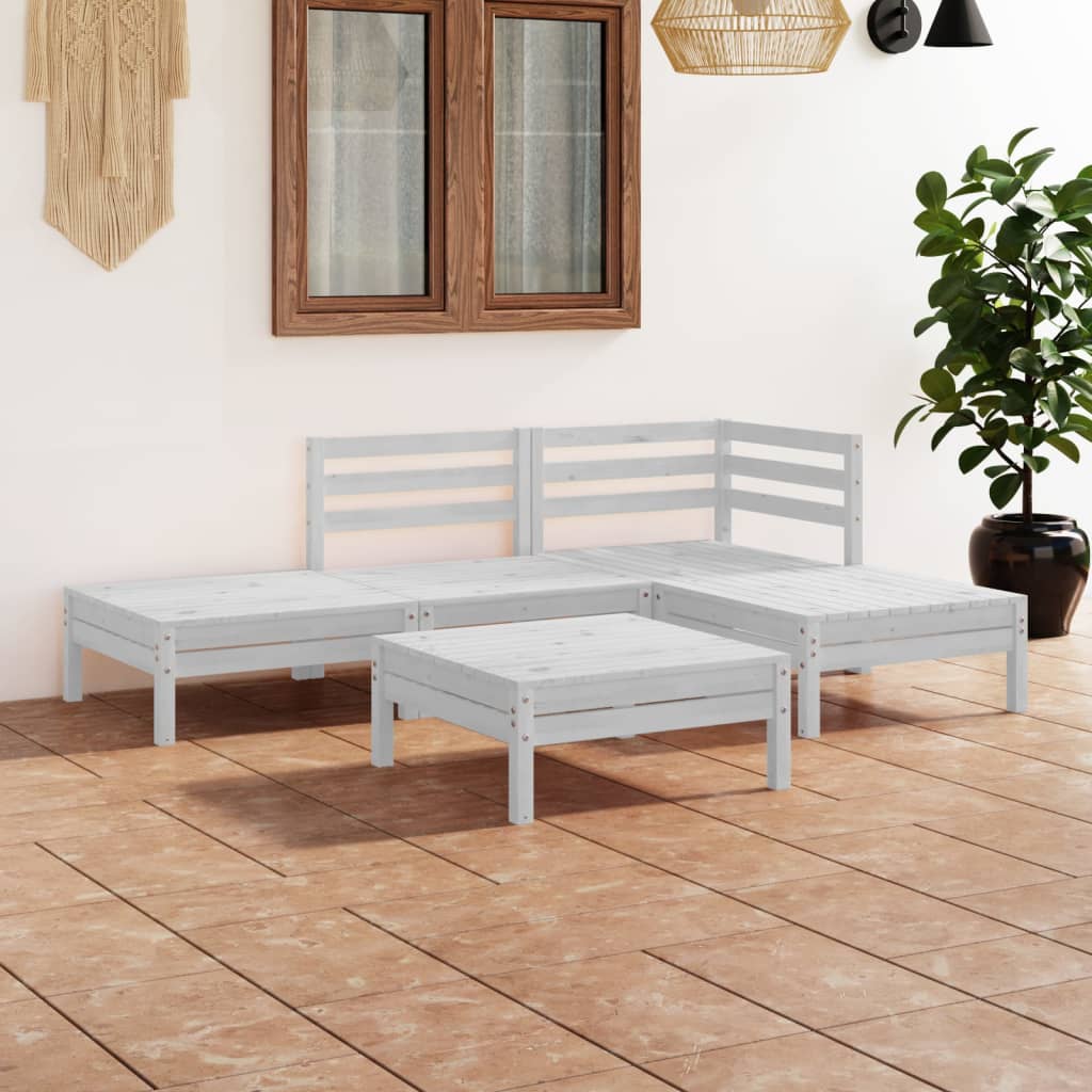 vidaXL 5-tlg. Garten-Lounge-Set Massivholz Kiefer