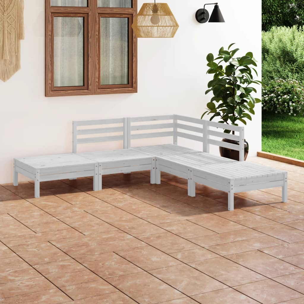 vidaXL 5-tlg. Garten-Lounge-Set Massivholz Kiefer