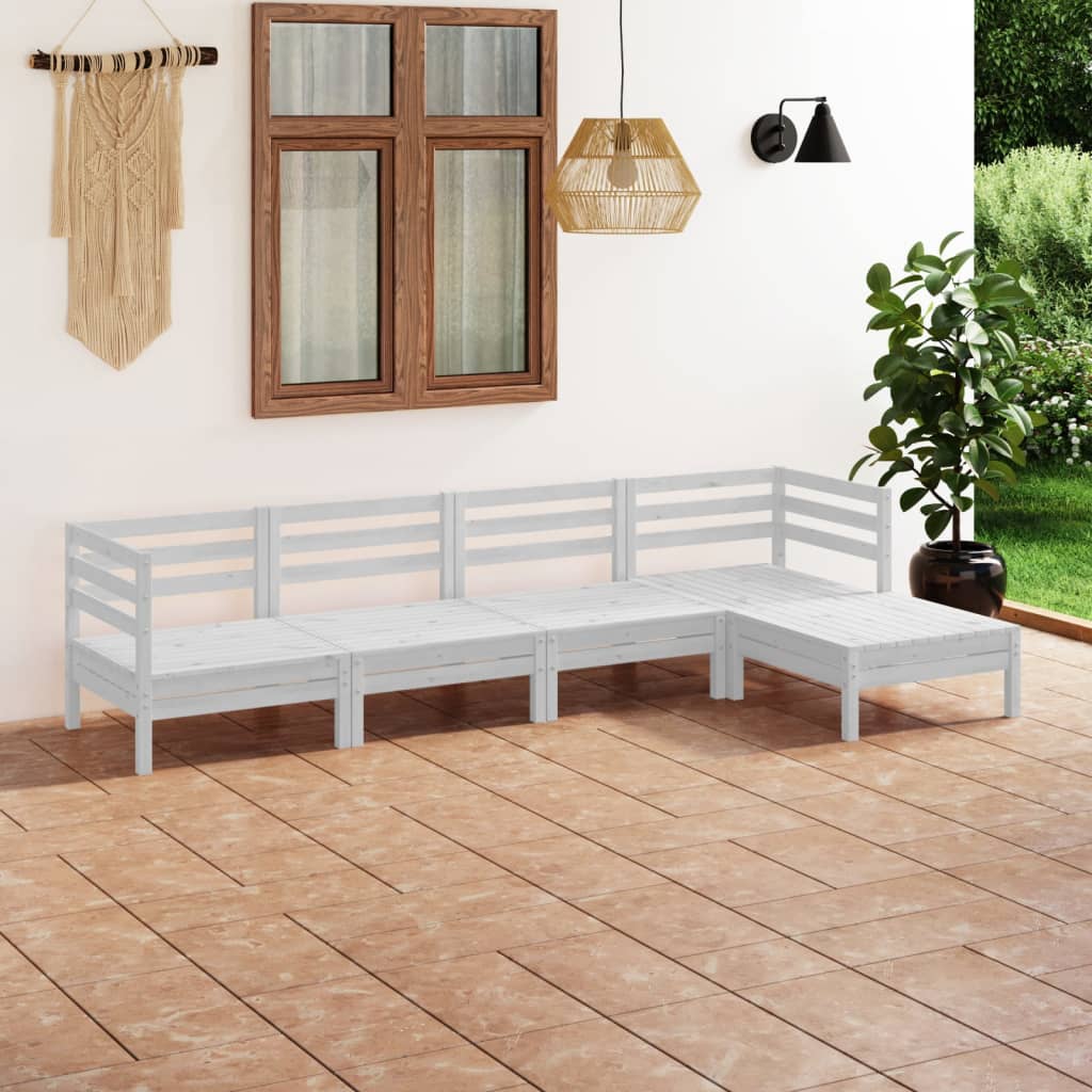 vidaXL 5-tlg. Garten-Lounge-Set Kiefer Massivholz