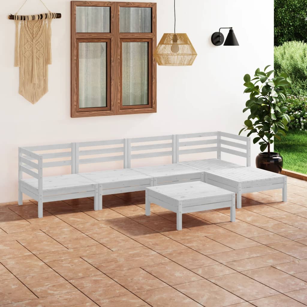 vidaXL 6-tlg. Garten-Lounge-Set Massivholz Kiefer