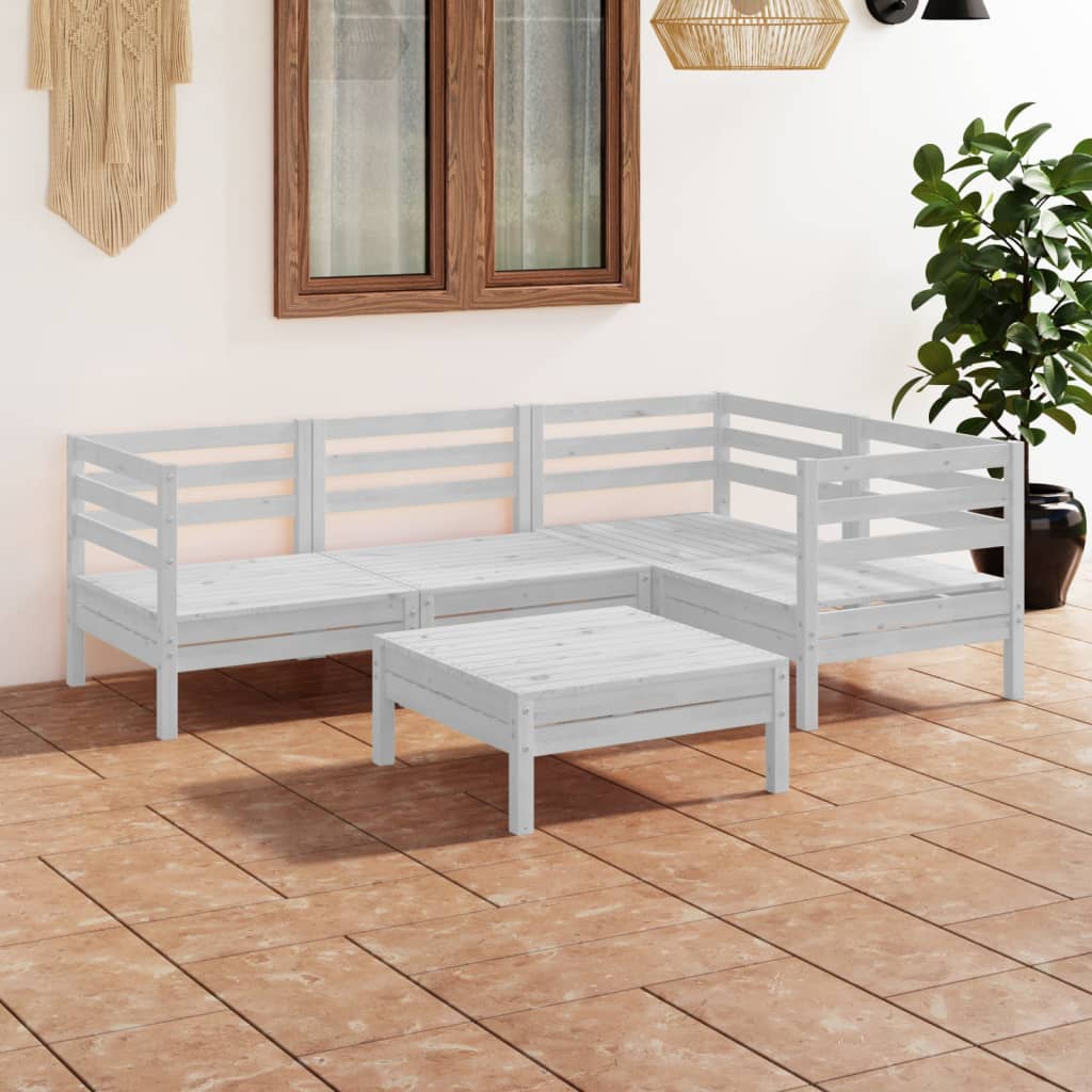 vidaXL 5-tlg. Garten-Lounge-Set Massivholz Kiefer