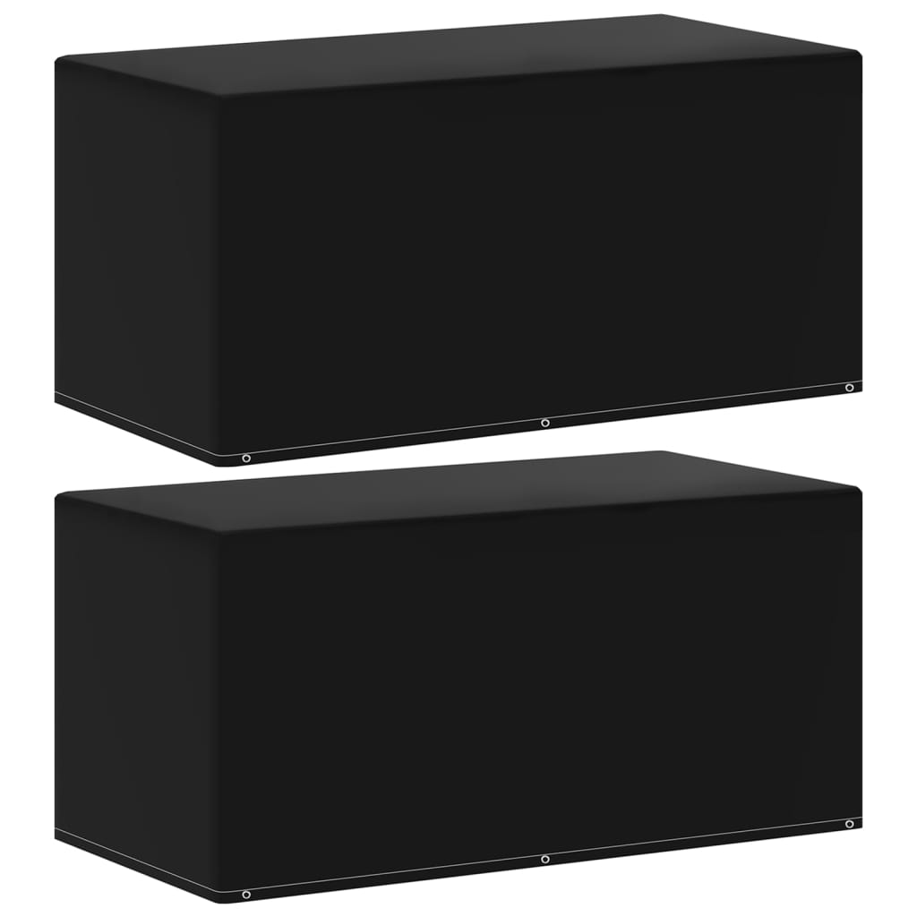 vidaXL Gartenmöbel-Abdeckungen 2 Stk. 4 Personen Poly Rattan 8 Ösen