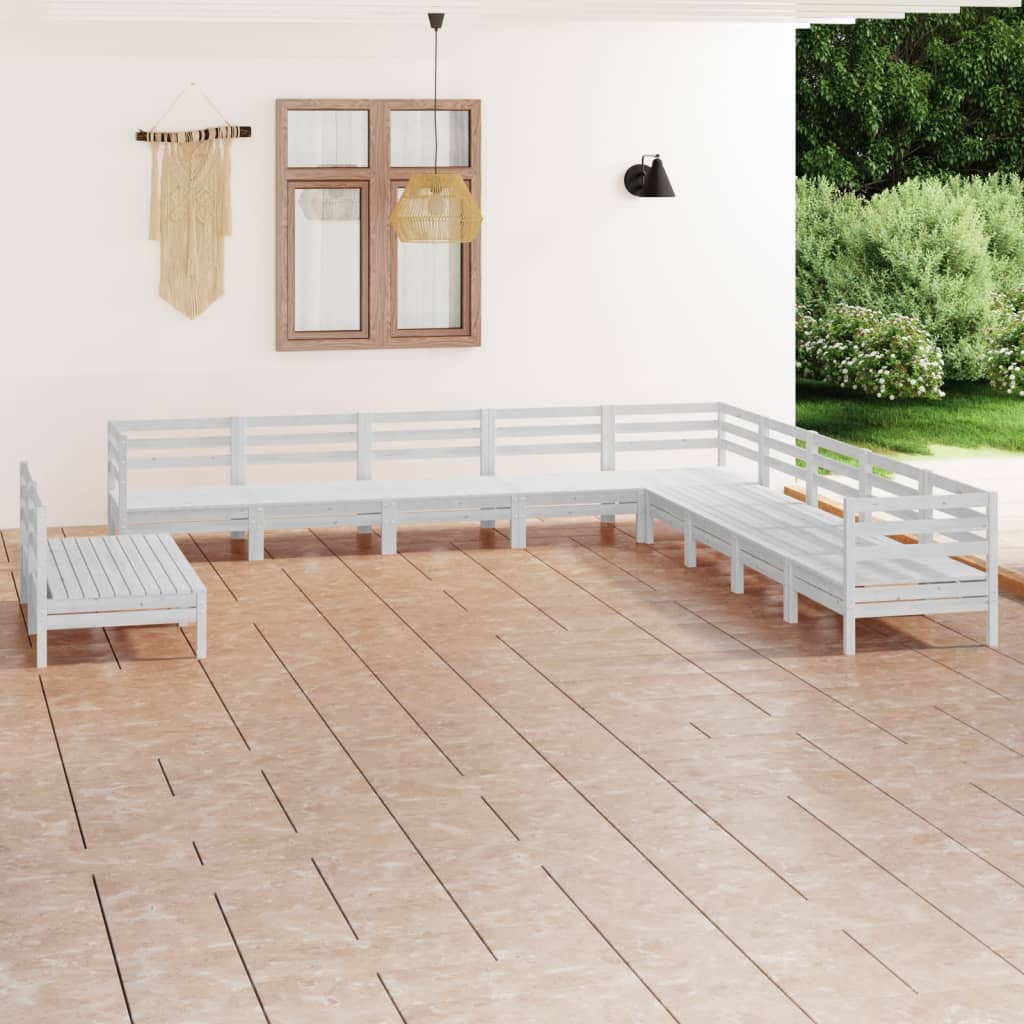 vidaXL 11-tlg. Garten-Lounge-Set Massivholz Kiefer