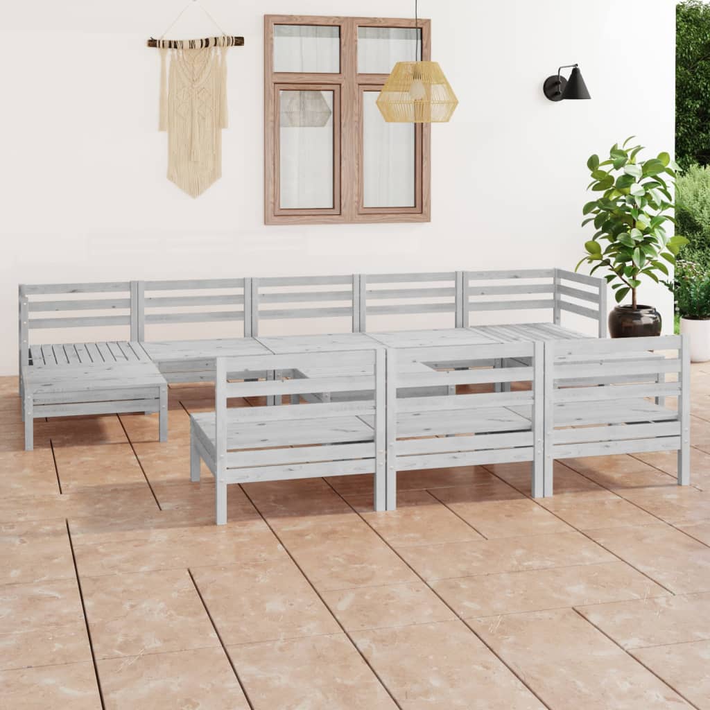 vidaXL 11-tlg. Garten-Lounge-Set Massivholz Kiefer