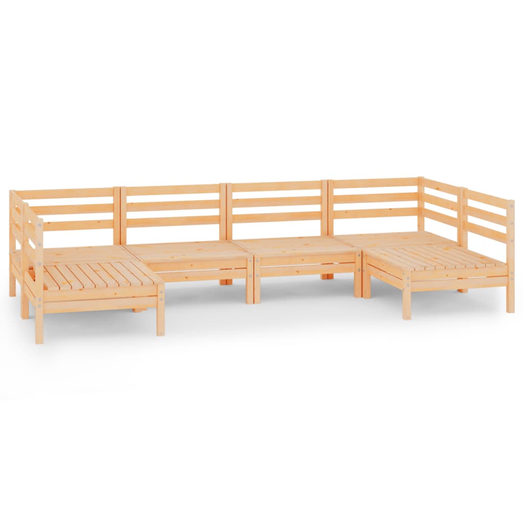 vidaXL 6-tlg. Garten-Lounge-Set Massivholz Kiefer
