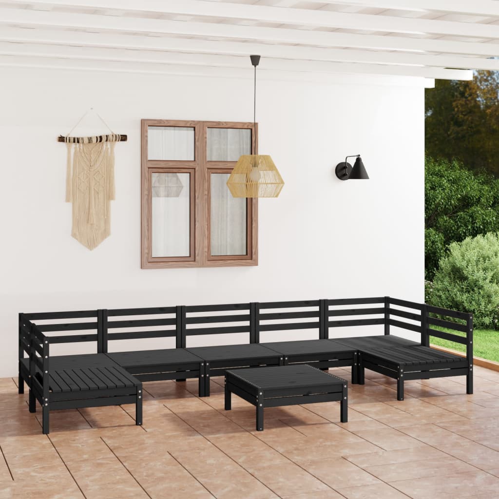 vidaXL 8-tlg. Garten-Lounge-Set Massivholz Kiefer