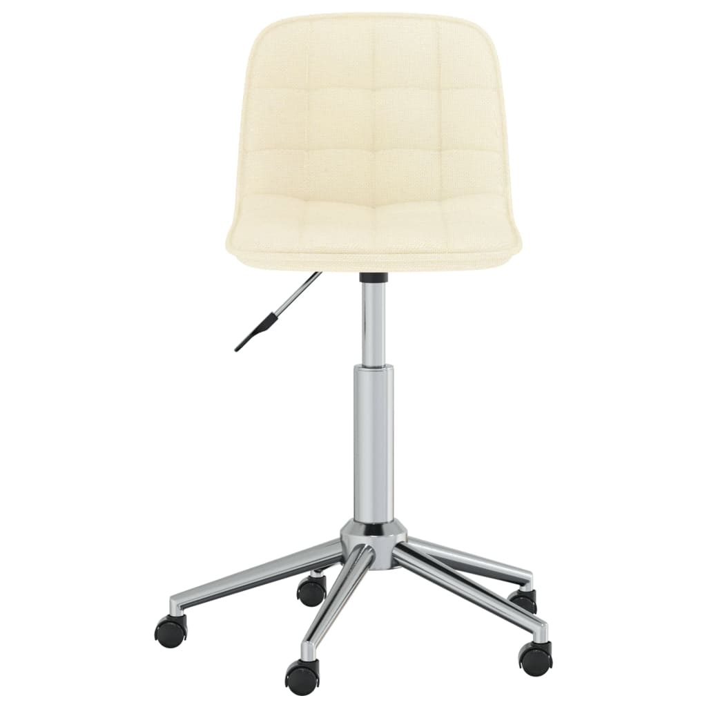 vidaXL Bürostuhl Drehbar Creme Stoff