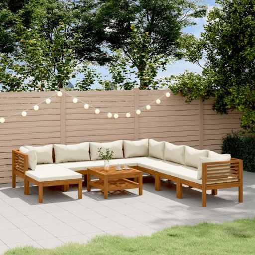 vidaXL 6-tlg. Garten-Lounge-Set mit Auflage Massivholz Akazie