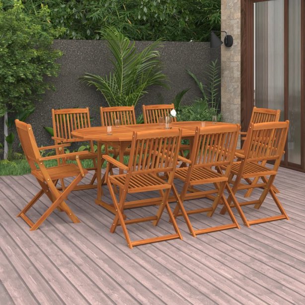 vidaXL 7-tlg. Garten-Essgruppe 180x90x75 cm Massivholz Akazie