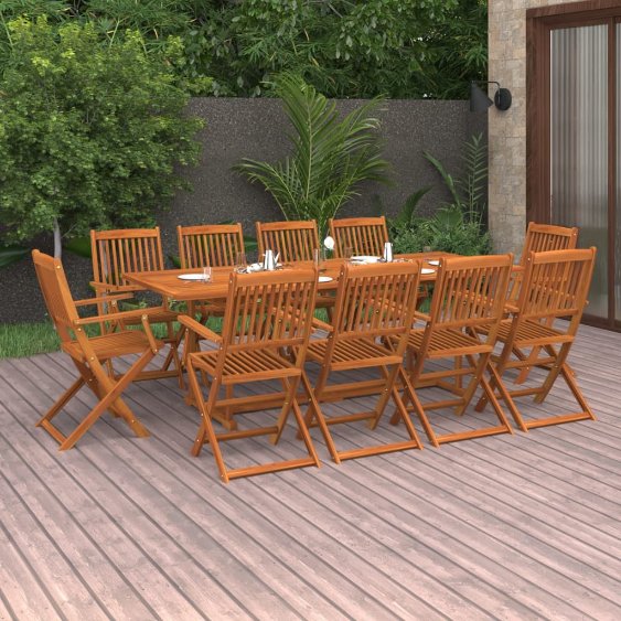 vidaXL 9-tlg. Garten-Essgruppe 220x90x75 cm Massivholz Akazie