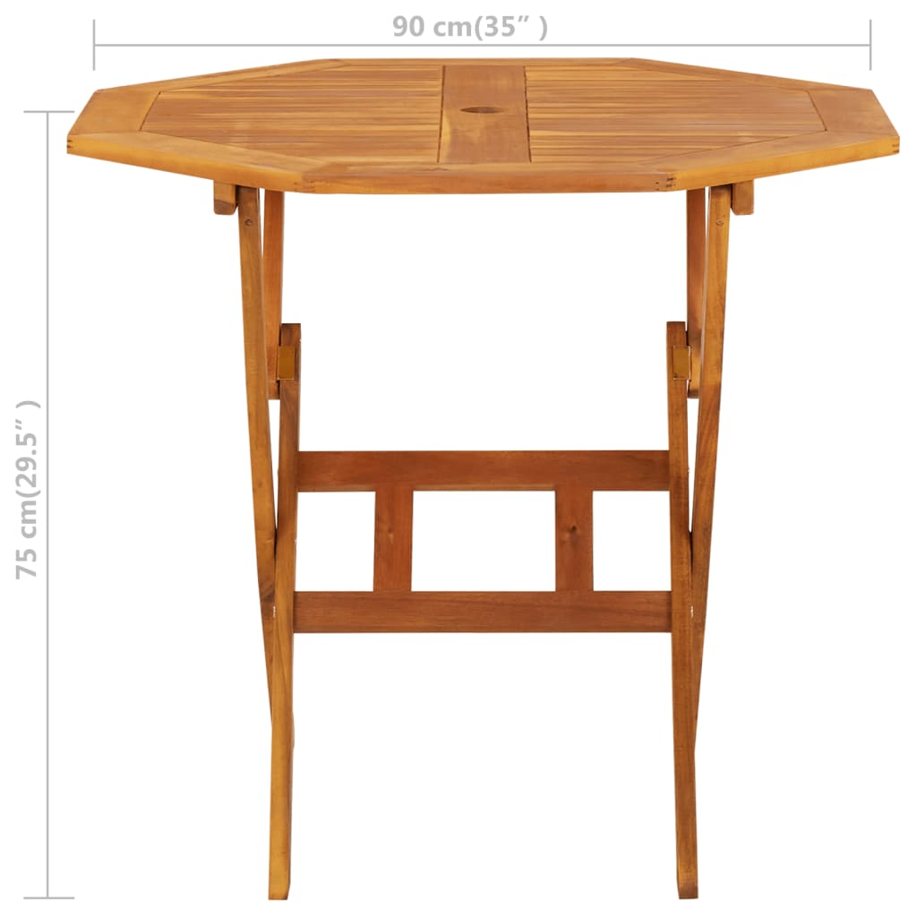 vidaXL 5-tlg. Garten-Essgruppe Massivholz Akazie