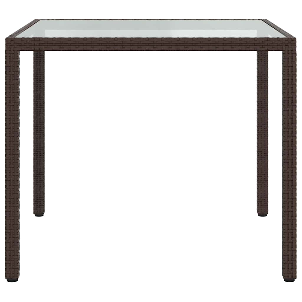 vidaXL 3-tlg. Garten-Essgruppe Poly Rattan Braun